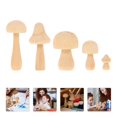 thumbnail image 3 of 5 Pcs Jouets en Bois Non Finis en Forme de Champignon DIY pour Enfants, 3 of 8