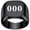 Black 000, variant on Men's Stainless Steel 18mm Square Engraved Numbers Signet Rings Heavy Chunky Polished Band Vintage Personalized Statement Jewelry for Everyday Wear Black Size 14