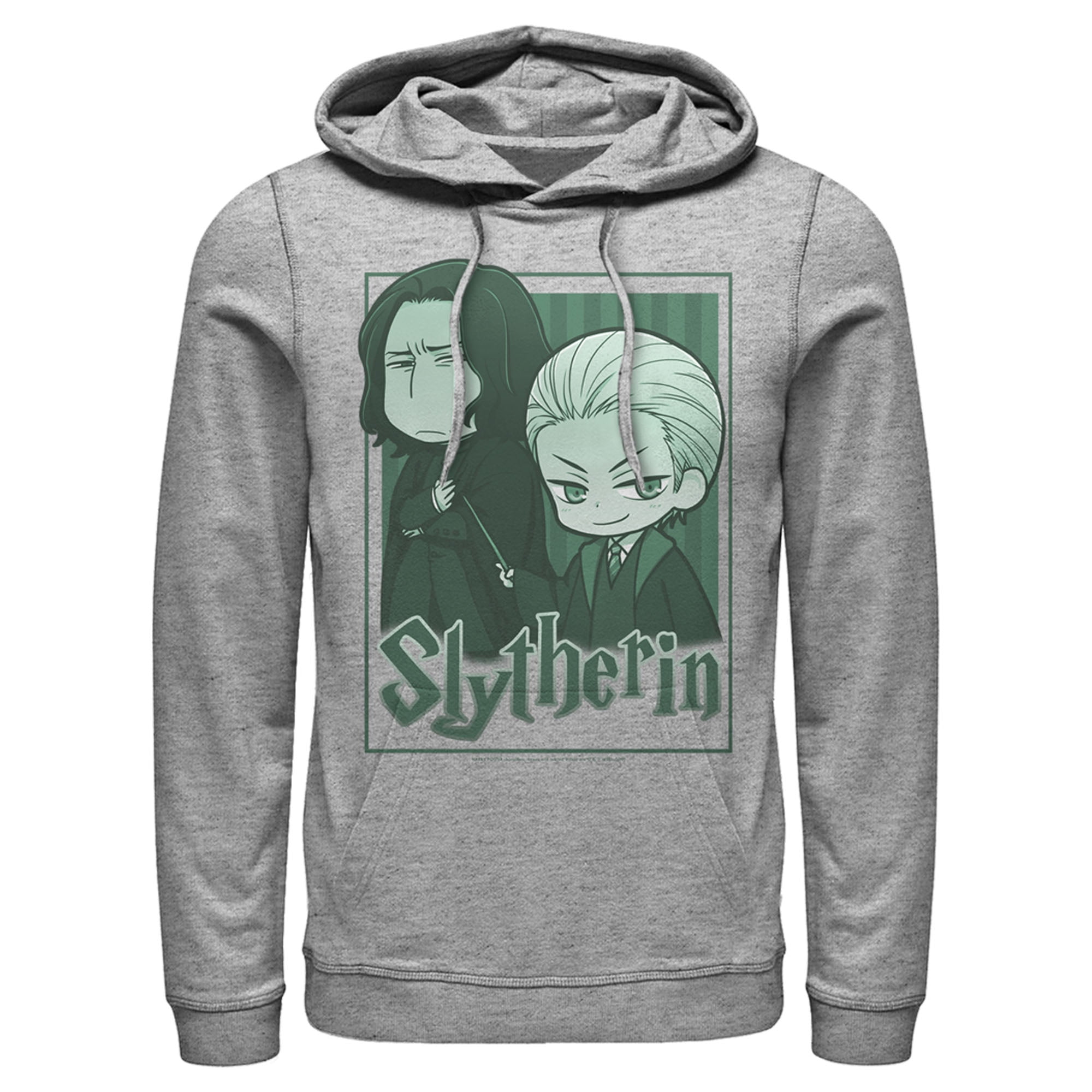 Men's Harry Potter Slytherin Cartoon Characters Pull Over Hoodie Athletic  Heather X Large 