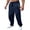 Blue, variant on Mens Cargo Pants Casual Drawstring Elastic Waist Joggers Outdoor Travel Hiking Trousers with Pockets