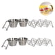 thumbnail image 2 of Soportes de pie para conchas de taco: paquete de 2 bandejas para tacos de acero inoxidable de primera calidad con 2 tazas de ensalada, capacidad para 3 tacos cada uno, manteniendo las conchas en, 2 of 8