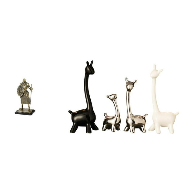 Escultura de jirafa caballero europeo, estatua creativa, figura decorativa para entrada, sala de estar, escritorio, estantería, dormitorio o como cent