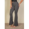 thumbnail image 3 of High Waist Flare Pants with Wave Pattern, 3 of 7