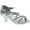 Silver/Silver, variant on Forever Glamour-28 Kids Rhinestone Flower Sparkling Bling Heel designed Dress Sandals, Silver/Silver, 3