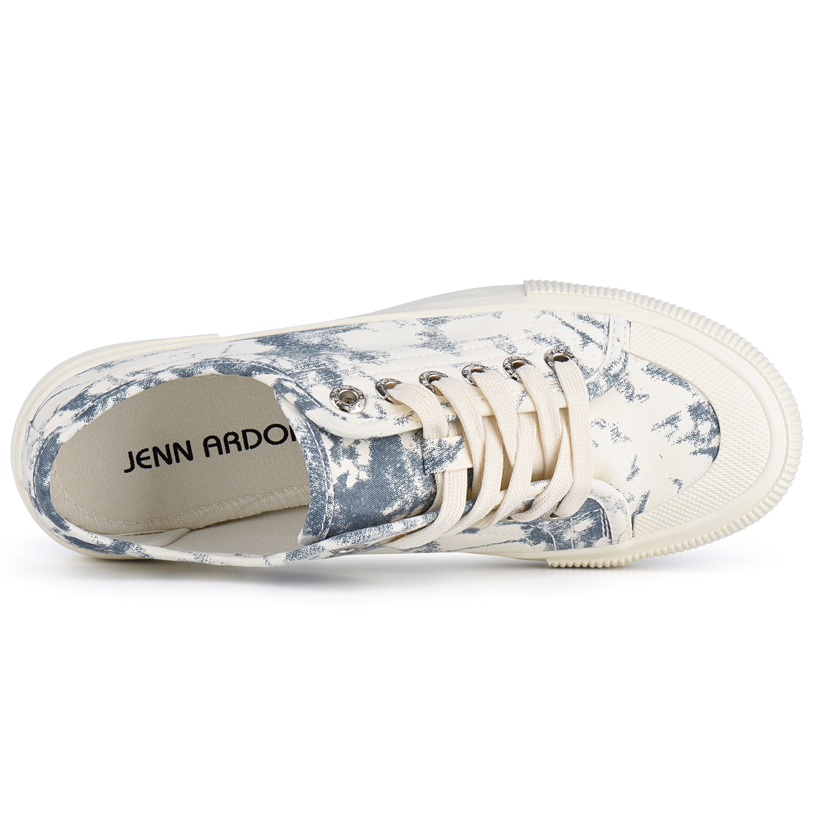 JENN ARDOR Women's Canvas Fashion Sneakers Comfortable Low Top Lace Up Comfortable Casual Shoes Walking Flats
