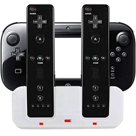 FYBTO Wii Remote Charger 3 in 1 Charger Dock Charging Station for Wii U Gamepad wii u Charging Dock Wii U Console Charger