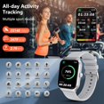 thumbnail image 4 of Relojes inteligentes para mujeres (recepción de llamadas/marcación), reloj de seguimiento de actividad física con Bluetooth táctil HD de 1,96 pulgadas más grande, 4 of 5