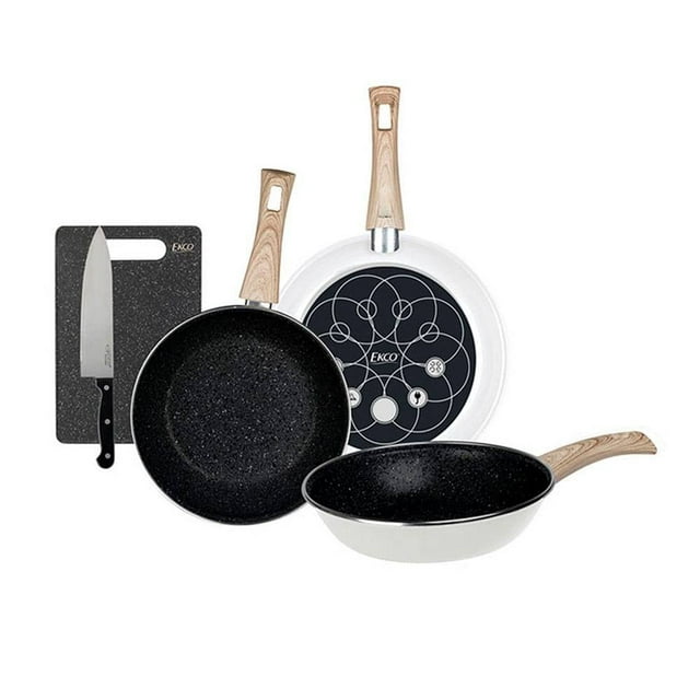 Juego de sartenes tabla y cuchillo Ekco Classic 20/24/26 Cm Esmeralda