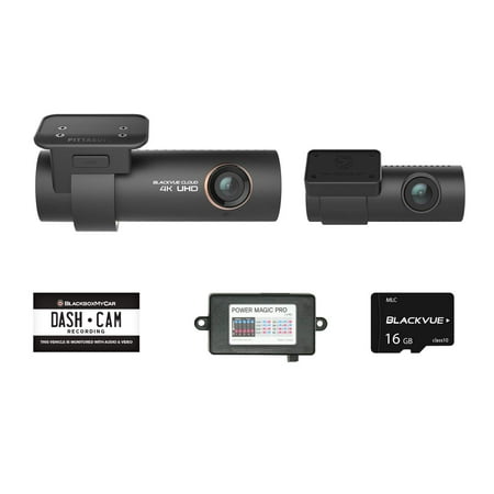 Blackvue DR900S-2CH with Power Magic Pro Hardwire Kit 2-Channel | 4K Dashcam | 16GB SD (Best Mavic Pro Accessories)