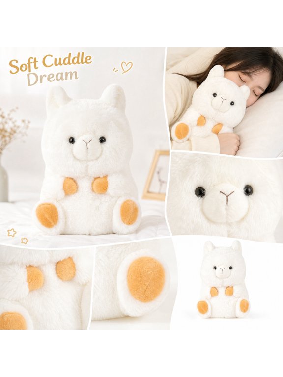 Stuffed Animals Plush Toy - Cute Alpaca Doll Weighted Stuffed Animals Style, Hello Kitty Plushies Alternative, Plush Bag Charm Gift