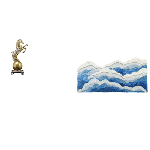Figura de escritorio,Estante de estatua de caballo para escritorio,oficina,decoración del hogar,Figura decorativa de escritorio de resina para decoración del hogar,Alfombra de área,Alfombra