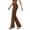 B12#Brown, variant on Mlqidk Womens Wide Leg Bootcut Dress Pants Stretchy Business Casual Pants Beige Slacks High Waist Work Pants Office Trousers Pants S