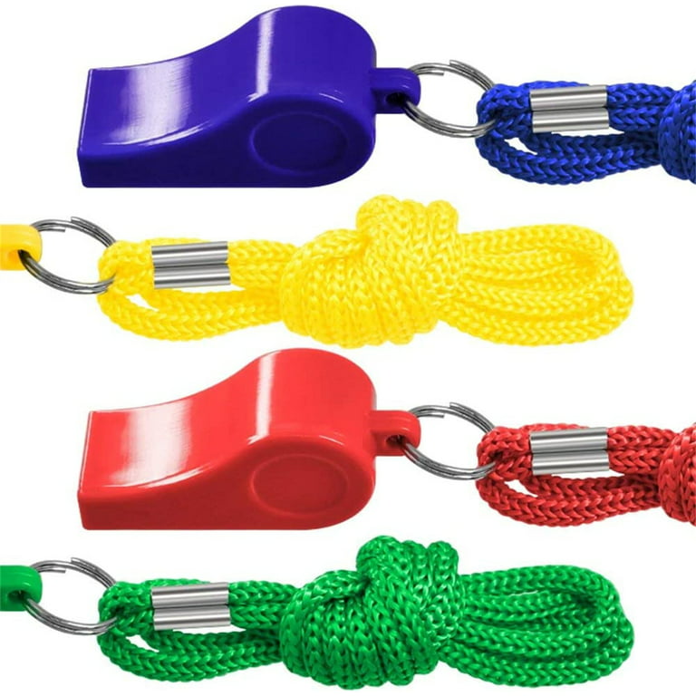 Plastic Whistle with 14 Nylon String Lanyard - Incident Command Supplies