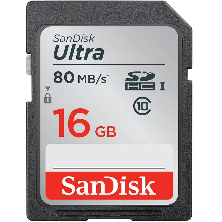 SanDisk Ultra Class 10 UHS-I 16GB SDHC Memory Card (80 MB/s)
