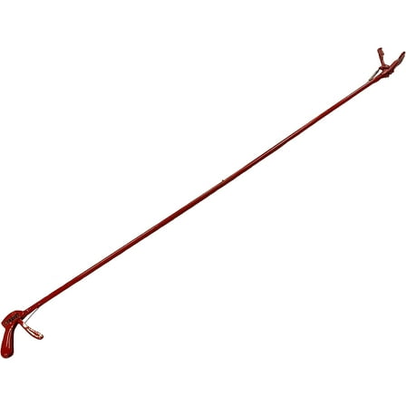 Foldable Snake Catcher, Reptile Grabber, Red Coating, 70" Length