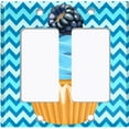 thumbnail image 6 of Metal Light Switch Plate Cover Baby Blue Blackberry Cupcake Chevron Wallpaper CAK033, 6 of 13