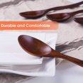 thumbnail image 3 of Wooden Spoons, 10 PCS Wood Soup Spoon Set, Long Handle Natural Wood Table Spoons for Eating Mixing, 3 of 5