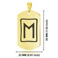 thumbnail image 2 of Stainless Steel Elder Futhark Ehwaz Rune Dog Tag Pendant Necklace, 2 of 3
