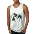 thumbnail image 2 of Gifts for Men! Titcea Tank Tops Men Palm Tree Printed Round Neck Sleeveless Graphic T Shirts Workout Running Summer Casual Tank Top, 2 of 5