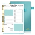 thumbnail image 1 of Planificador diario sin fecha, cuaderno de tareas con horarios para comidas, agenda con espiral para hombres/mujeres, bolsillo, bolígrafo, 160 páginas (7x10), 1 of 3