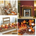 thumbnail image 4 of 50Pcs Fall Artificial Pumpkins Home Decoration Set,Simulation Fake Pumpkins Maple Leaves Pine Cones Acorns Used for Fall Table Decor, Thanksgiving,Halloween,Fall Wedding Decor - -, 4 of 7