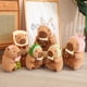 thumbnail image 4 of Capibara de hoja de loto, juguete de peluche, tortuga, ostra, abeja, Bckpack, Capibara, Cosplay, unicornio, dinosaurio, Boba, pan, anillo, decoración, animales de peluche, 4 of 5