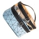 thumbnail image 4 of Bolsa de maquillaje de doble capa Estuche de almacenamiento vertical portátil Bolsa de cosméticos de gran capacidad para viajes Azul, 4 of 12