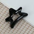 thumbnail image 5 of Unique Bargains 1 Pc Hair Clip Five-pointed Star Pattern Claw Clip 2.36"x1.46"x1.77" Bright Black, 5 of 5