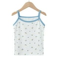 thumbnail image 2 of Girls Tank Tops Kids Undershirts Soft Undershirt for Boys and Girls Ribbed Knit Cotton Camisole Tank Tops,Blue,150, 2 of 3