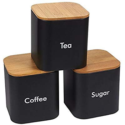 set of 3 tea coffee sugar