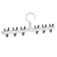 thumbnail image 2 of GUOOL Multi-Purpose Clothes Hanger Organizer Drying Rack Polypropylene Anti-Skid Space White gray, 2 of 9