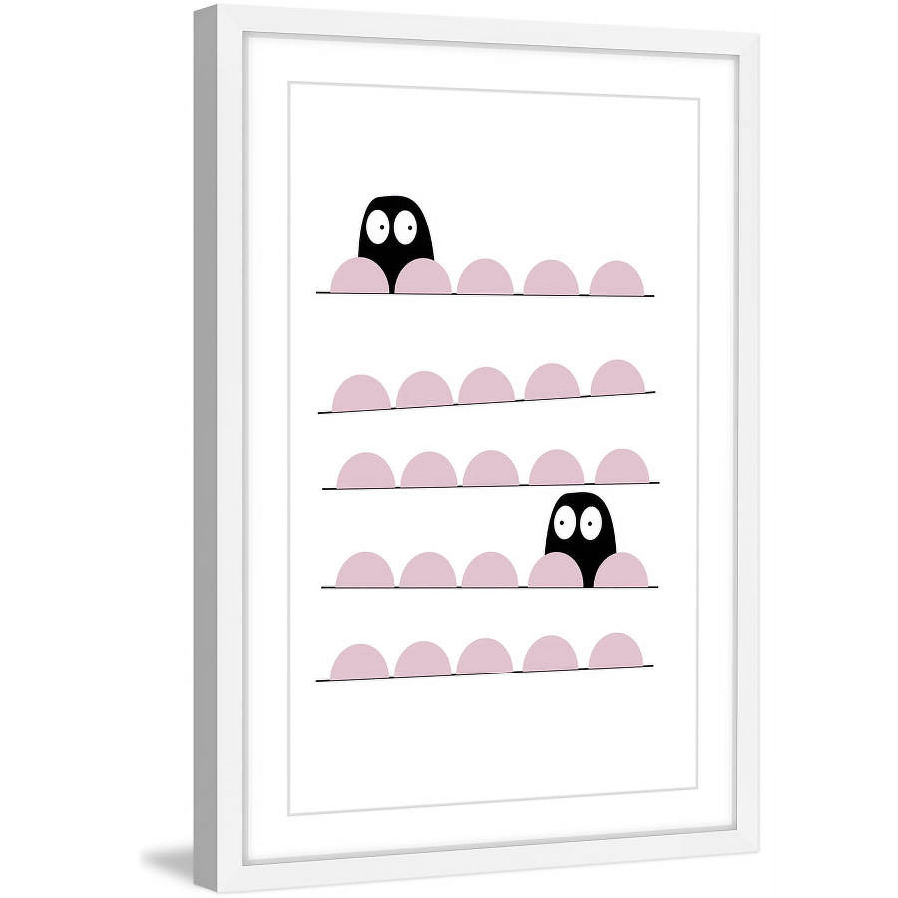Marmont Hill "Hiding in Pink" by Katarina Snygg Framed Painting Print