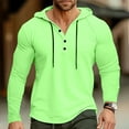 thumbnail image 2 of JTieacloth Casual Sweatshirts Men's Sports Fitness Hooded Long Sleeved T Shirt Border Hoodie Top Foreign Trade American Shirt Top Green, 2 of 6