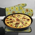 thumbnail image 7 of Bingfone Sage Green With Sunflowers Print Oven Mitts Pot Holders Set 2 PCS for Kitchen for Cooking Grilling Baking BBQ Pot Holders Cook Essentials, 7 of 7
