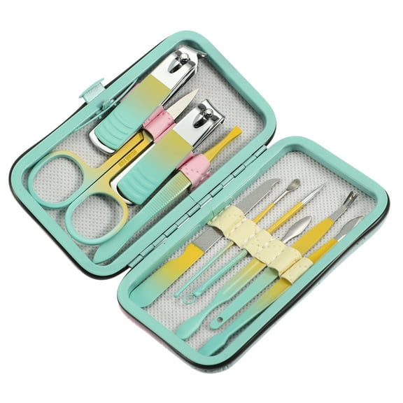 Unique Bargains 1 Set Nail Clippers Nail Clipper Set for Nail Care Portable Stainless Steel Multi-color