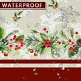 thumbnail image 6 of Christmas Red Poinsettia Flower Tablecloth, Merry Christmas Table Cloth Waterproof, Winter Christmas Xmas Kitchen Table Decor for Dining Holiday Party 60x60 Inch Round, 6 of 7