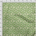 thumbnail image 3 of oneOone Viscose Jersey Green Fabric Sunflower Floral Diy Clothing Quilting Fabric Print Fabric By Yard 60 Inch Wide, 3 of 5