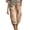 Khaki, variant on Posijego Women's Cargo Capri Pants with Multiple Pockets Cropped Pants Trendy Summer Outdoor Travel Capris Pants for Women
