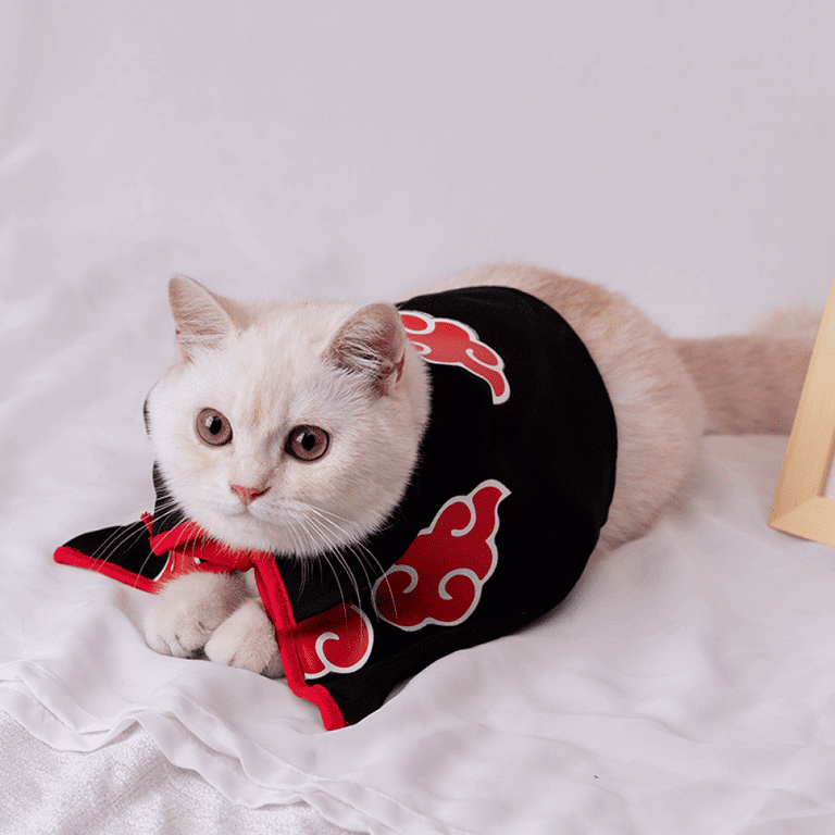 Cat Cape Anime Ninja Costume Halloween Pet Costume Small Dog Cat Costume Pet Cape Cosplay Party M Size
