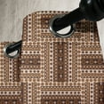 thumbnail image 2 of Ambesonne Traditional Grommet Curtain Single Panel, Geometrical, 50"x60", Brown Caramel, 2 of 5