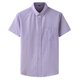 thumbnail image 1 of Mens Manga Corta Botón Abajo Camisas Negocios Turndown Cuello Raya Camisa de Bolsillo, Blusa de Manga Corta, 1 of 1