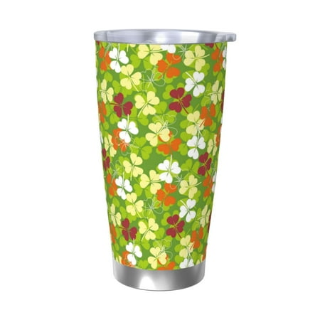 

Zeuib St. Patrick s Day3 Printed 20oz Stainless Steel Insulated Car Cup Stainless Steel Thermal Cup Vacuum Insulated Leak-proof Travel Mug Cup-Without Straw