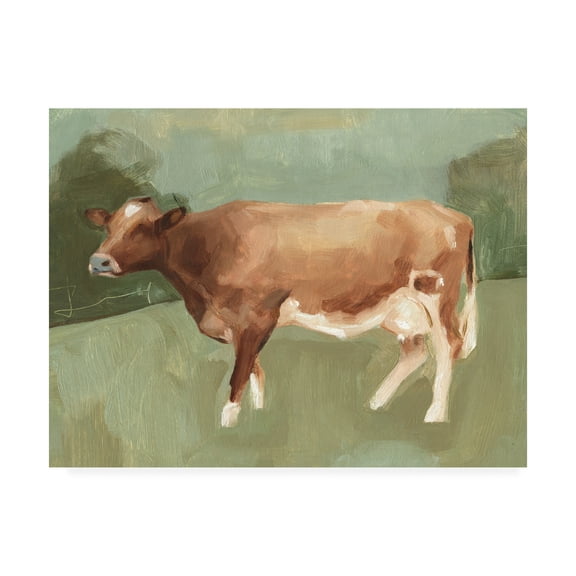 Trademark Fine Art 'Bovine Field I' Canvas Art by Emma Scarvey