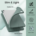 thumbnail image 4 of DWPSG Case for iPad (A16) 11th Generation 11 inch 2025, iPad 10th Generation Case 10.9 inch 2022 with Pencil Holder, Smart Trifold Stand Cover with Slim Soft TPU Back Shell, Green, 4 of 9