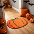 thumbnail image 6 of Pumpkin Shaped Plush Doormat,Fall Non-Slip Absorbent Floor Rug,Holiday Decor Mat for Entryway,Bathroom,Front Door,Halloween Thanksgiving Decor, 6 of 6