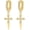 cross 4--gold, variant on Gold Cross Earrings for Women 14K Gold Plated Drop Dangle Cross Hoop Earrings Trendy Huggie Hoops Dangling Diamond Earrings for Men