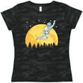 thumbnail image 3 of Inktastic Space Outerspace Moon and Astronaut Women's T-Shirt, 3 of 5