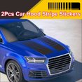 thumbnail image 4 of 2Pcs Car Hood Stripe Sticker Auto Racing Stripes Body Side Decal Hood Vinyl Stripe Decal Stripe Sticker Decoration Universal, 95cm, Matte Black, 4 of 7