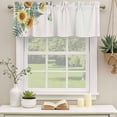 thumbnail image 3 of 2 Pack Valances for Windows, Spring Sunflower Window Valances for Living Room/Bedroom/Bathroom, Garden Botanical Leaves Butterflies Light Filtering Kitchen Curtain Valance 54"W x18" L, 3 of 9
