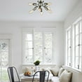 thumbnail image 4 of Milano Sputnik Ceiling Light 8-light Flush Mount Fixture, Brushed Nickel, 4 of 10